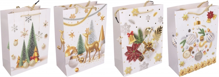 Cadeautasje S 18 × 24 × 8,5 cm – kerstmotieven