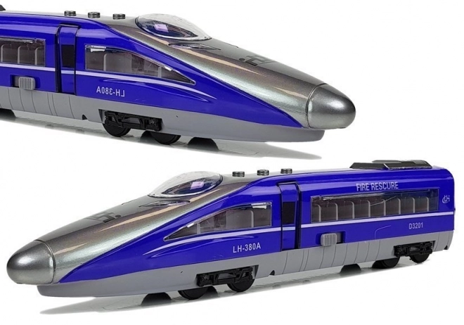 Pendolino Trein met Spanner Blauw met Geluid en Lichten