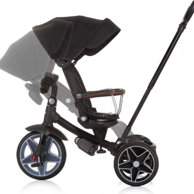 Chipolino driewieler met kap en muziekbox Derby 2-in-1 Obsidian