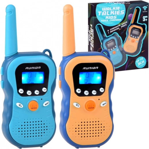 Kinderwalkietalkies met bereik tot 3 km en stemvervormer
