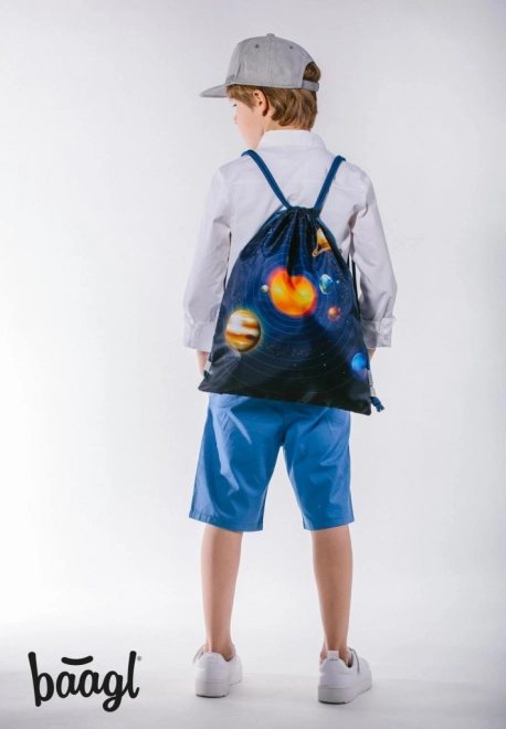 BAAGL SET 3 Zippy Planeten: Boekentas, etui, zak