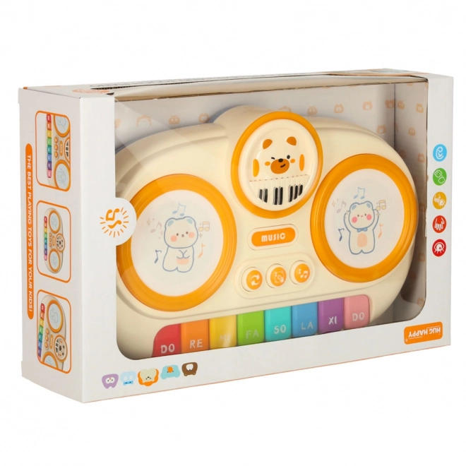 Interactieve kinderkeyboard educatief beige