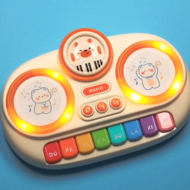 Interactieve kinderkeyboard educatief beige