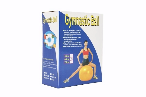 Gymnastiekbal 65cm revalidatie ontspannen in doos 16x22cm