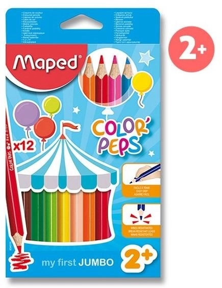 MAPED Driekantige Jumbo Kleurpotloden Color'Peps 12 stuks