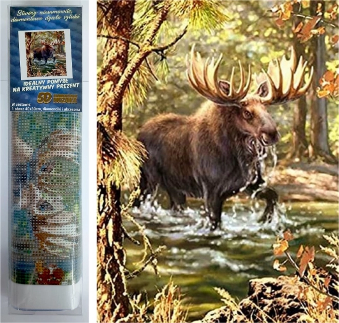 Norimpex Diamant schilderen Eland in de rivier 30x40cm