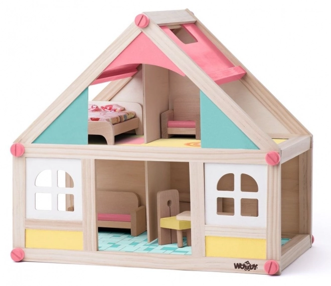 Houten poppenhuis Brygida