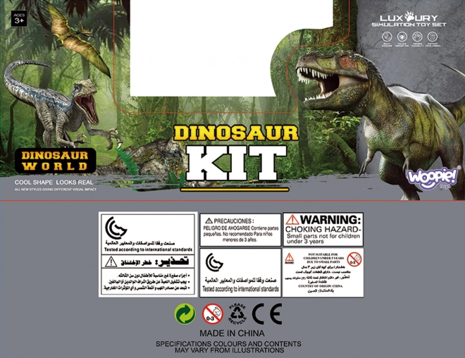 Set van dinosaurusfiguren met speelmat en koffer