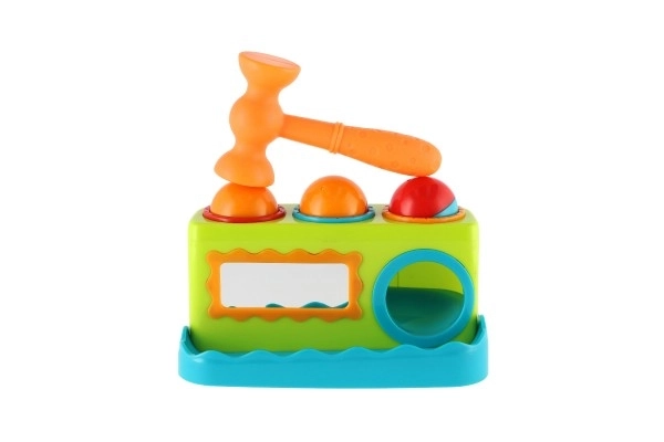 Hamertje met kunststof hamer en spiegeltje 21cm