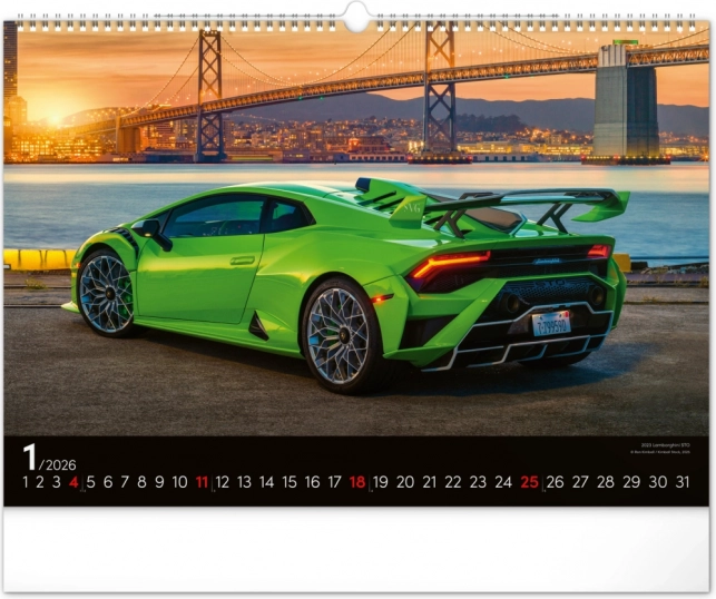 Muurkalender Snelle Auto's 2026