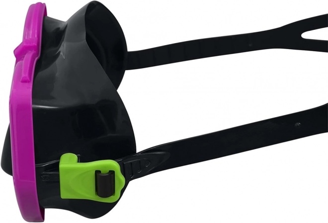 Roze duikset met masker en snorkel