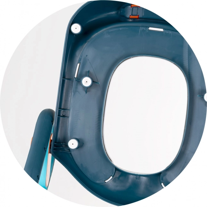Toiletbril met ladder Chipolino Flippy blauw