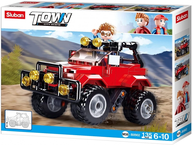 Sluban Town M38-B0902 Jeep rood