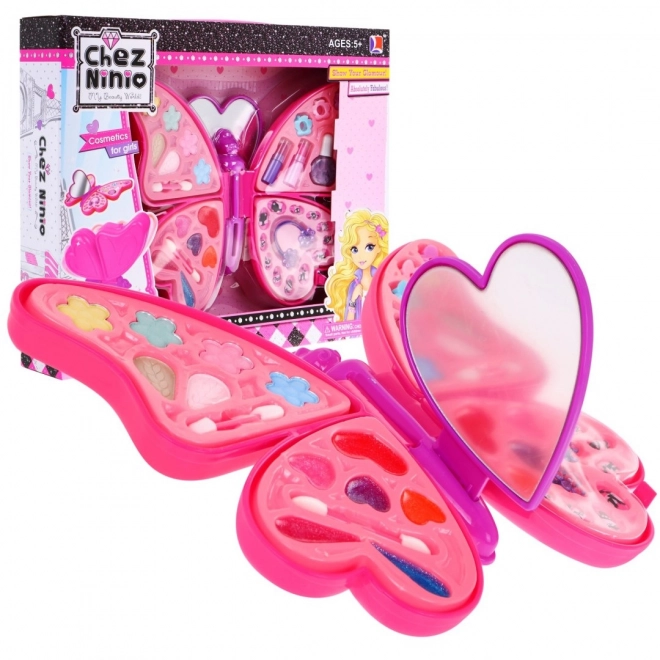 Cosmetica set Pink Butterfly voor kinderen 5+ Make-up + haar- en nagelaccessoires