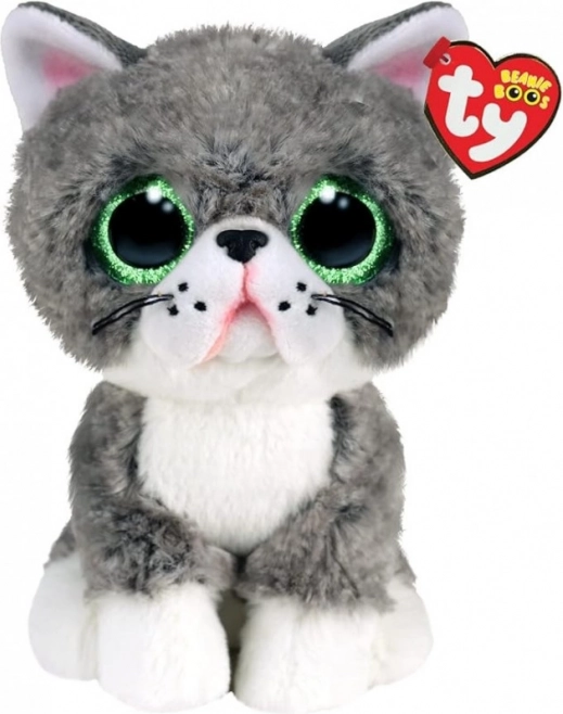 TY mascotte grijze kat Fergus 15 cm