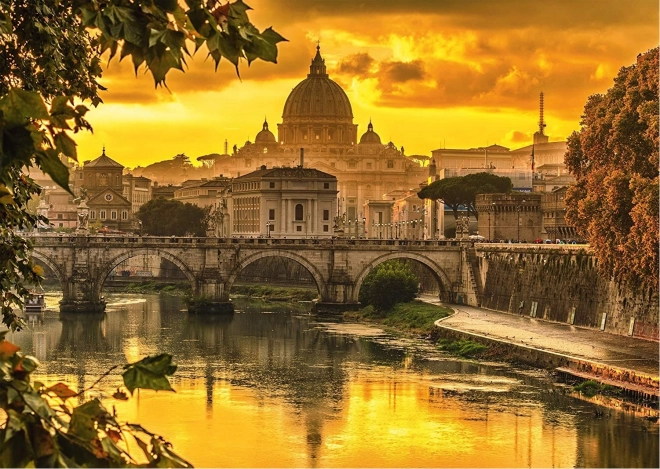 Puzzel Gouden licht boven Rome 1000 stukjes