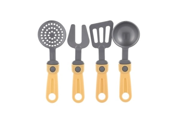 Set pannen met plastic accessoires 11st in zak