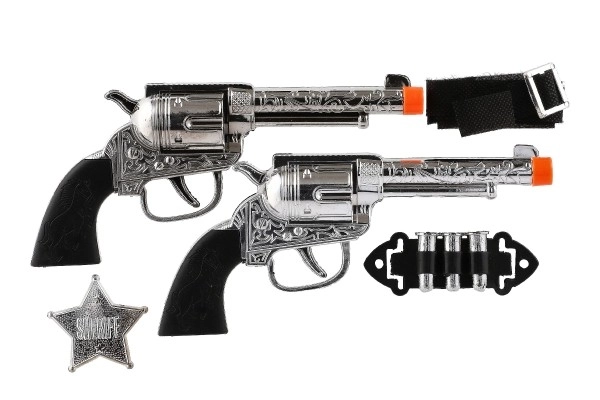 Cowboy pistoolset met holster en accessoires