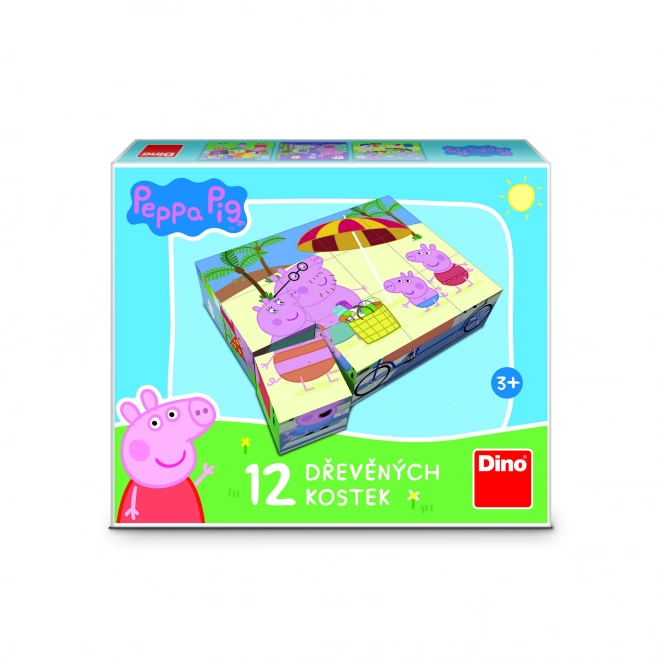 PEPPA BIG 12 Houten Licentie Blokken