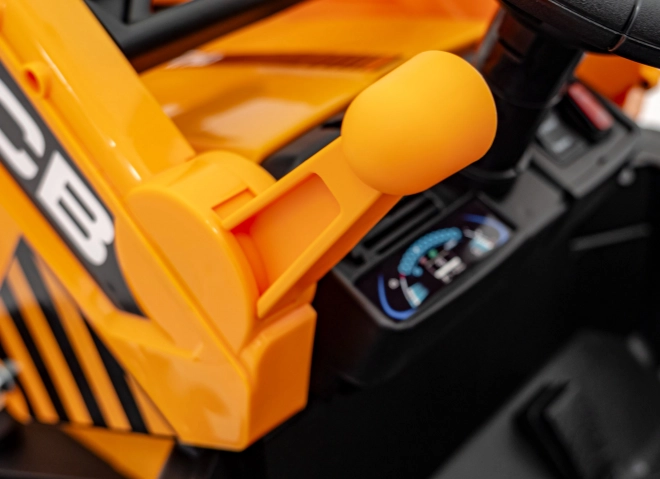 Kinder ritje op JCB Traktor met graafmachine
