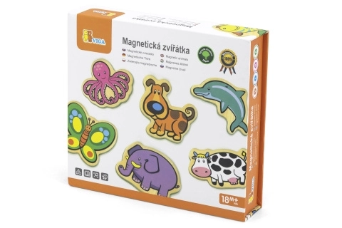 Houten magneten voor kinderen Dieren - set van 20 stuks