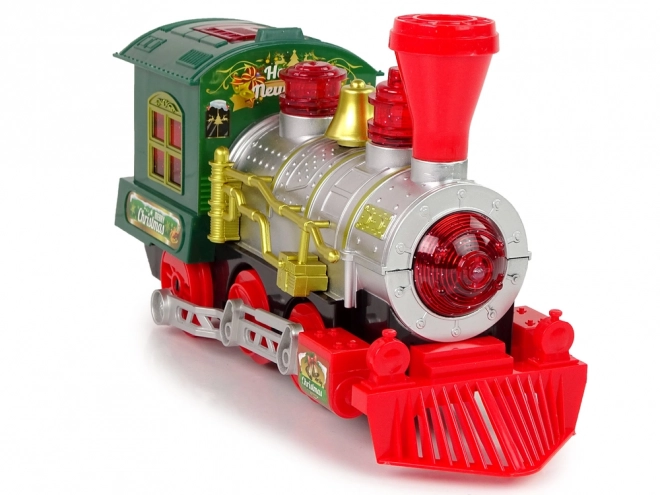 Kerst Locomotief Met Lichten en Geluiden op Batterijen