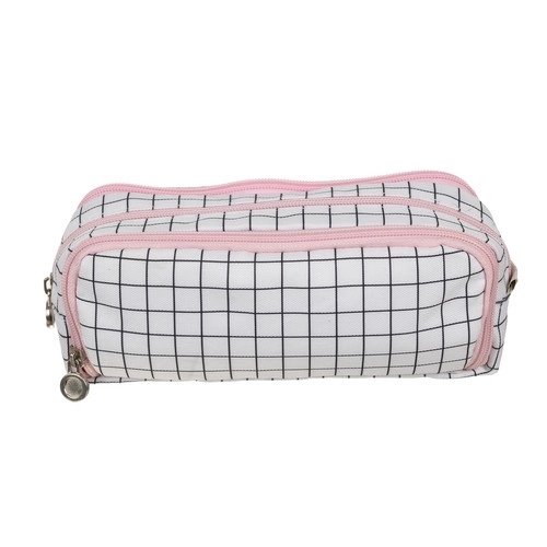 Driedubbele etui - geruite Maaleo24514
