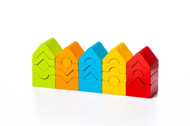 CUBIKA 15016 Set van 5 torens LD-13 - houten puzzel 25 onderdelen