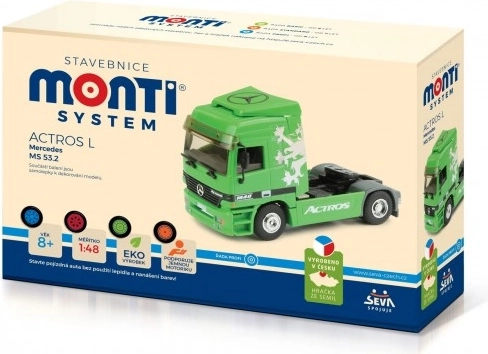 Bouwbaar model Actros L op schaal 1:48 - groen
