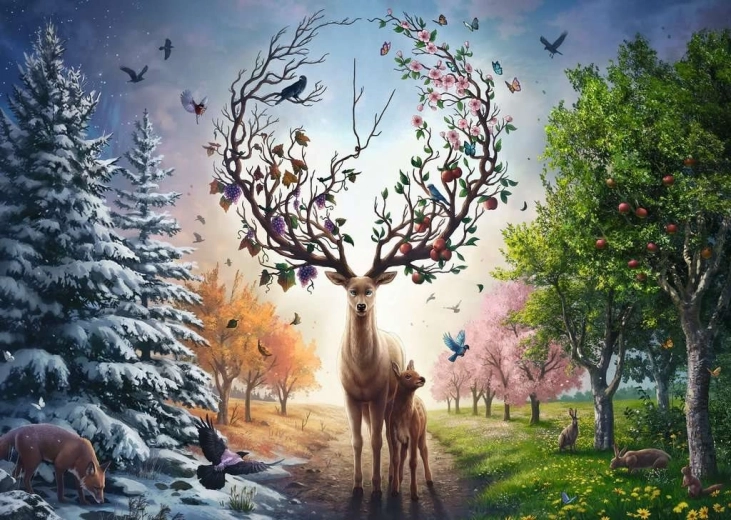 Ravensburger puzzel Magisch hert 1000 stukjes