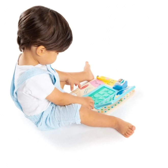 Houten educatieve laptop