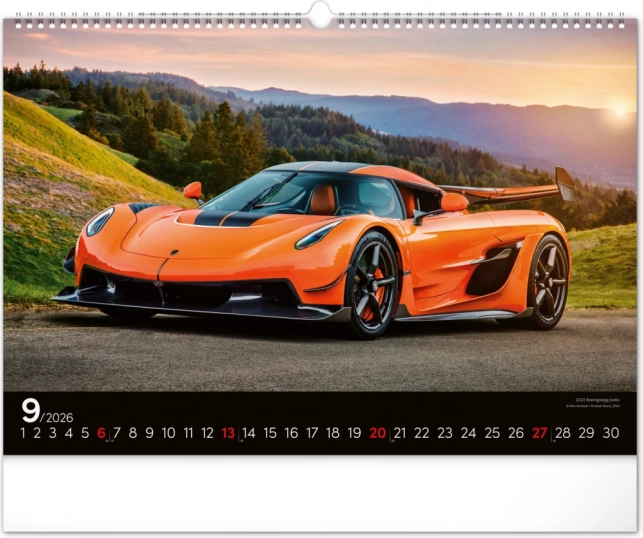 Muurkalender Snelle Auto's 2026
