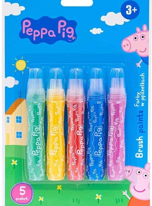 Verf in penselen ASTRA PEPPA PIG, 5 stuks