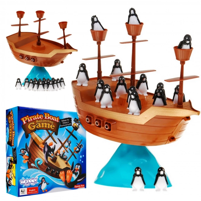 Avonturenspel piratenschip met pinguïns