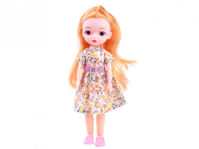 Schattige pop met beweegbare ledematen en lang haar 24 cm