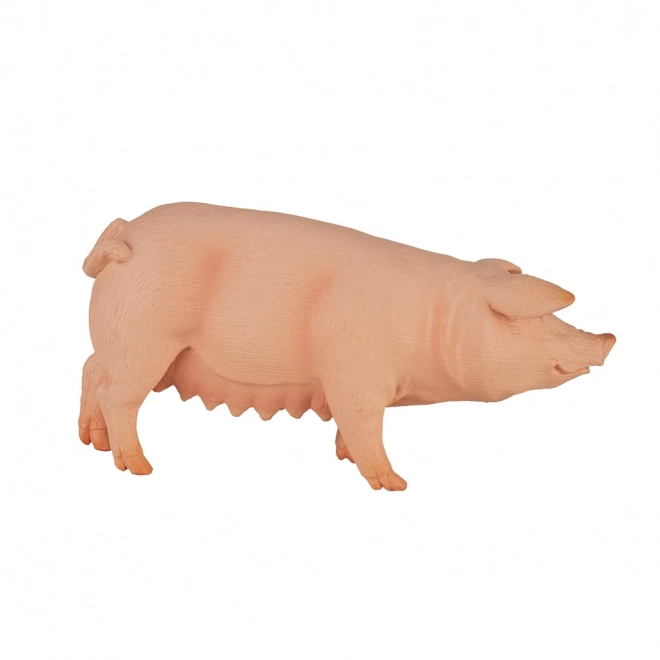Realistische plastic figuur van een zeug