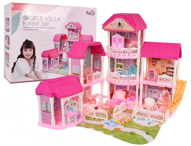 Groot huis voor prinsessen met accessoires