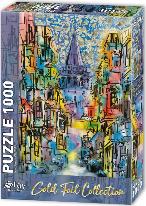 Metalachtige puzzel Galata-toren 1000 stukjes