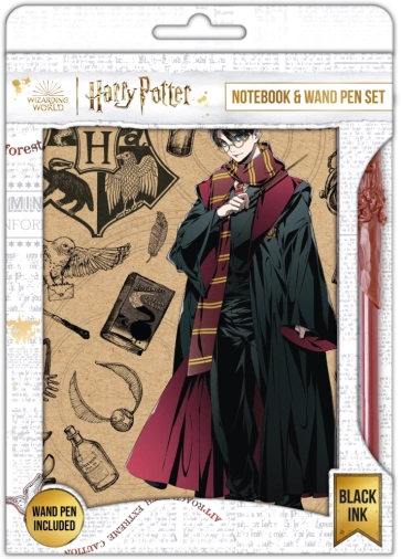 Harry Potter notitieblok met pen Navy & Gold