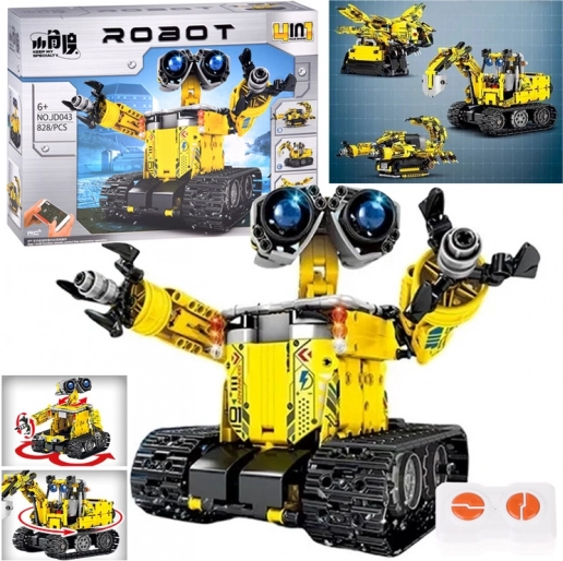 Bouwpakket 4-in-1 – op afstand bestuurbare robots en machines, 828 onderdelen