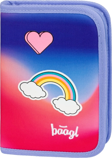 BAAGL schooletui eenlaags regenboog rood