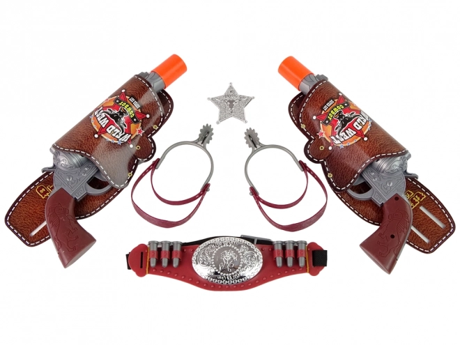 Cowboy Cowboyset Twee revolvers Spurs Accessoires