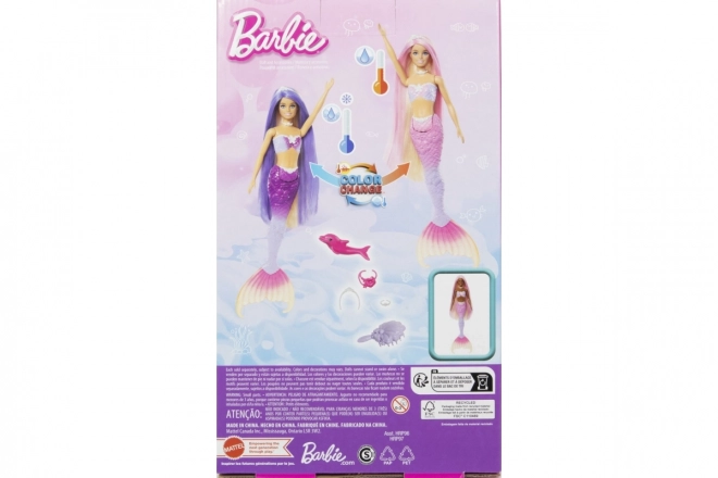 Barbie Sirene die van kleur verandert