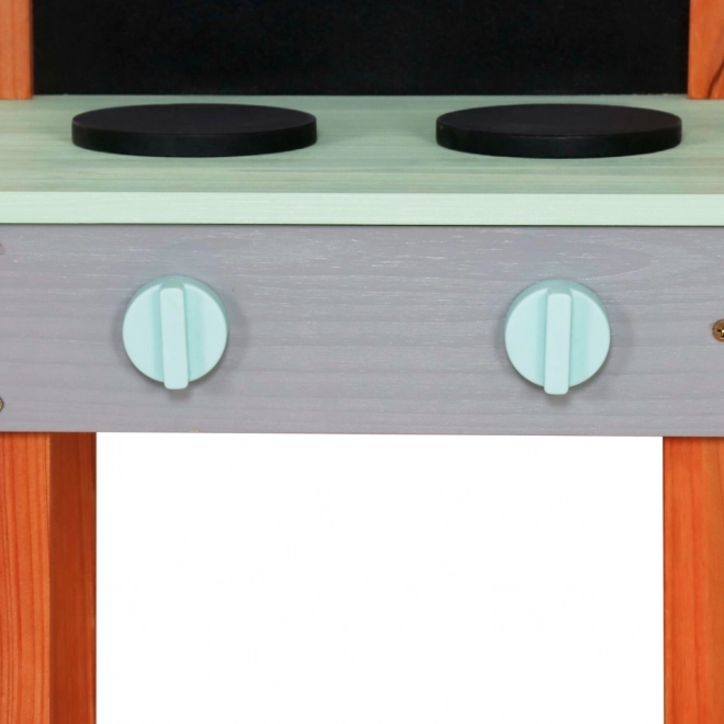 Houten tuin keuken op wielen met accessoires en kraan Lulilo Sableto