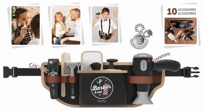 Barbier set voor scheren en knippen - riem