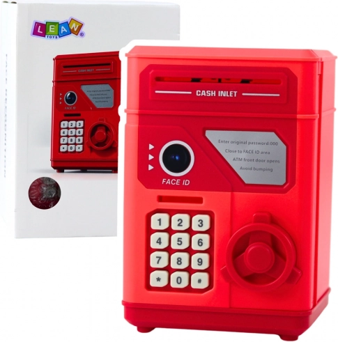 Elektronische kindersafe spaarpot met PIN, rood