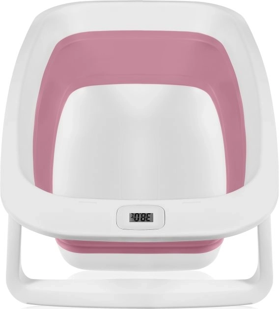 Lionelo Opvouwbaar Badje met Thermometer en Ligbed Pink Magnolia