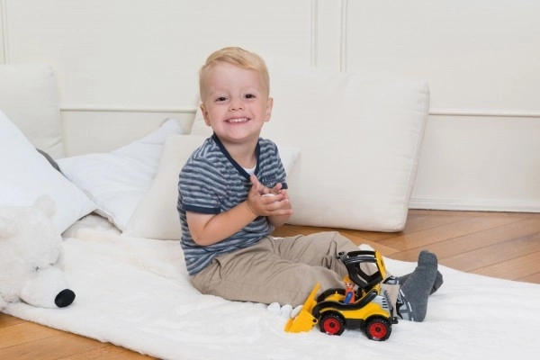 Auto Truckies laadschop kunststof 20cm met figuur in doos 24m+
