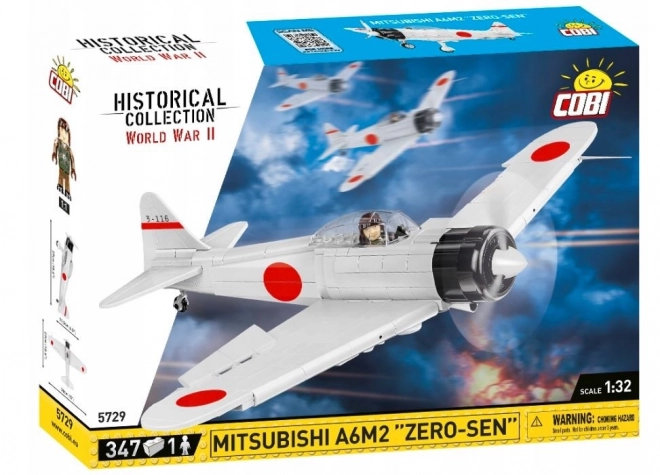 COBI 5729 II WW Mitsubishi A6M2 ZERO-SEN, 1:32, 347 st, 1 f