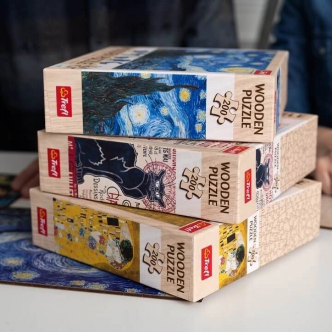 Houten puzzel Gustav Klimt - De Kus 200 stukjes